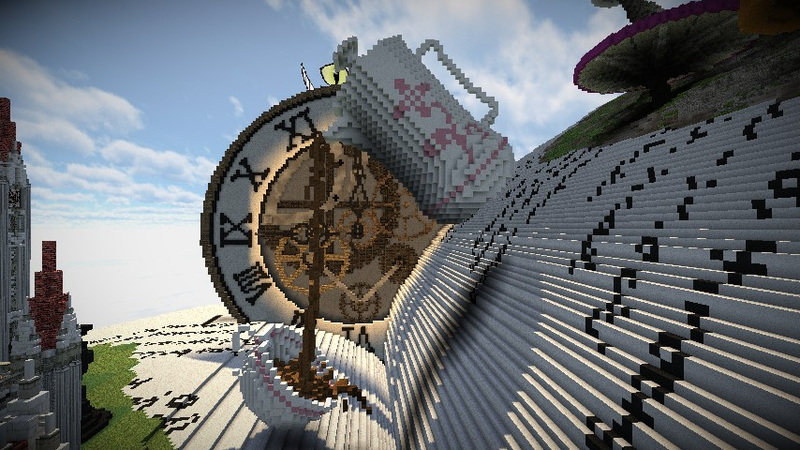 Illustration for article titled Alice In Wonderland-Based Minecraft Build is Kinda Magnificent